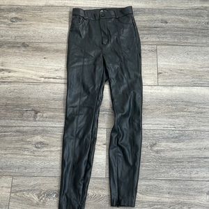 Zara black leather pants